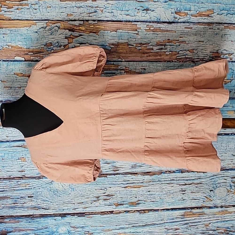 Hyfyve Tiered Puff Sleeve Mini Dress
